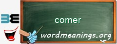 WordMeaning blackboard for comer